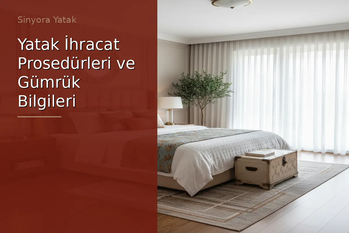 Yatak İhracat Prosedürleri ve Gümrük Bilgileri