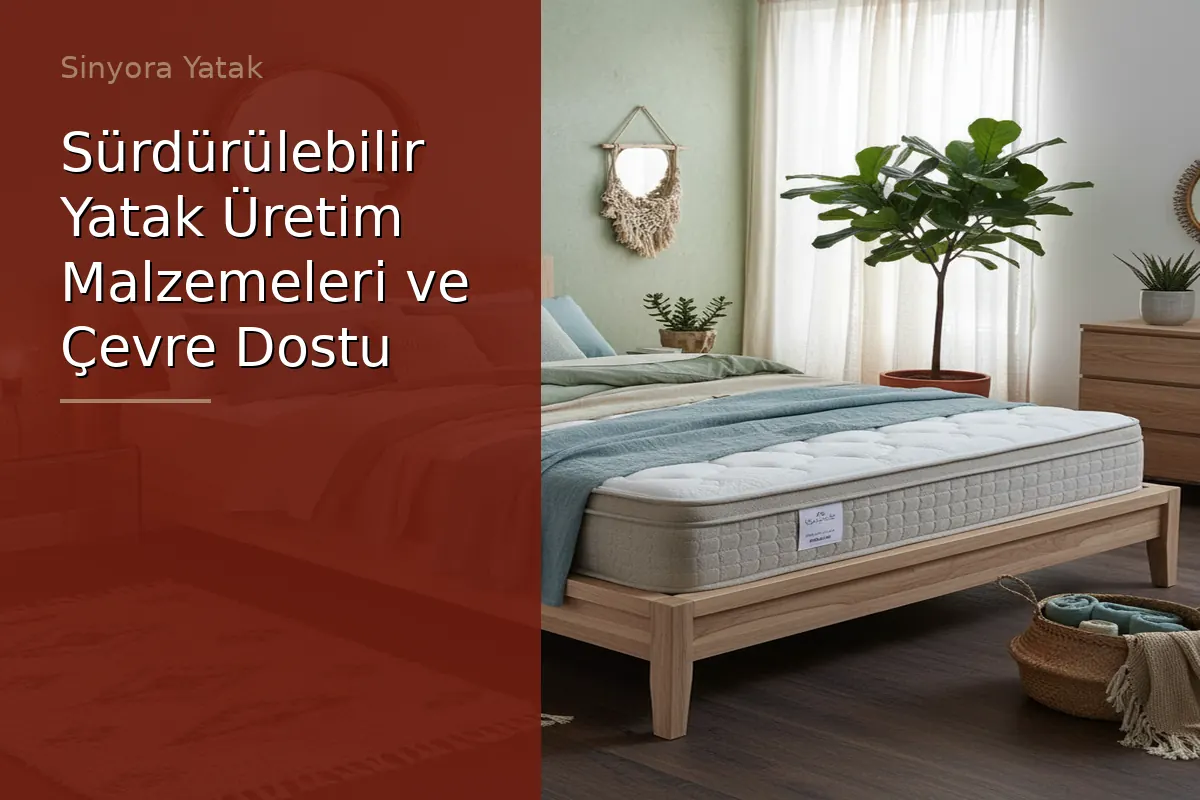 Sürdürülebilir Yatak Üretim Malzemeleri ve Çevre Dostu Yaklaşım