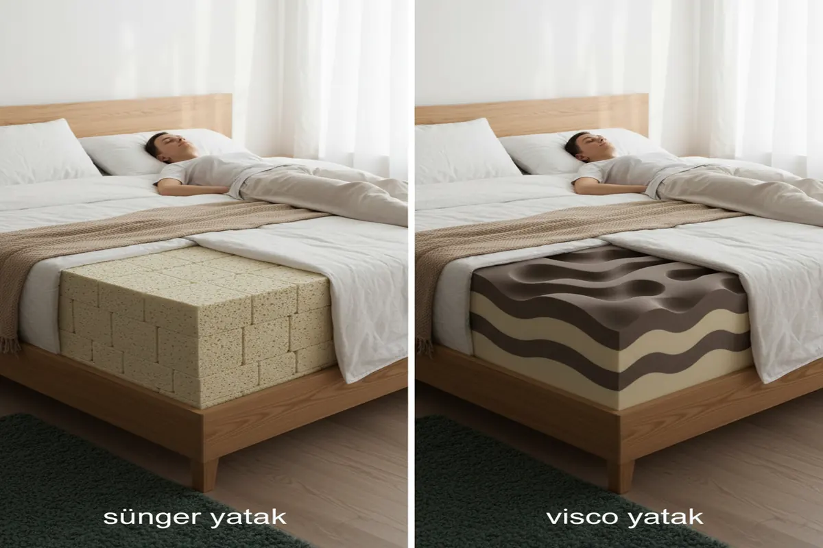 sünger yatak ile visco yatak farkı