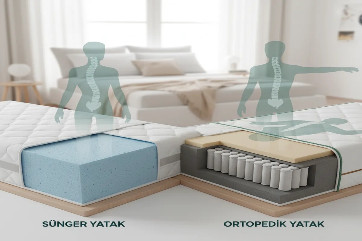 sünger yatak ile ortopedik yatak farkı