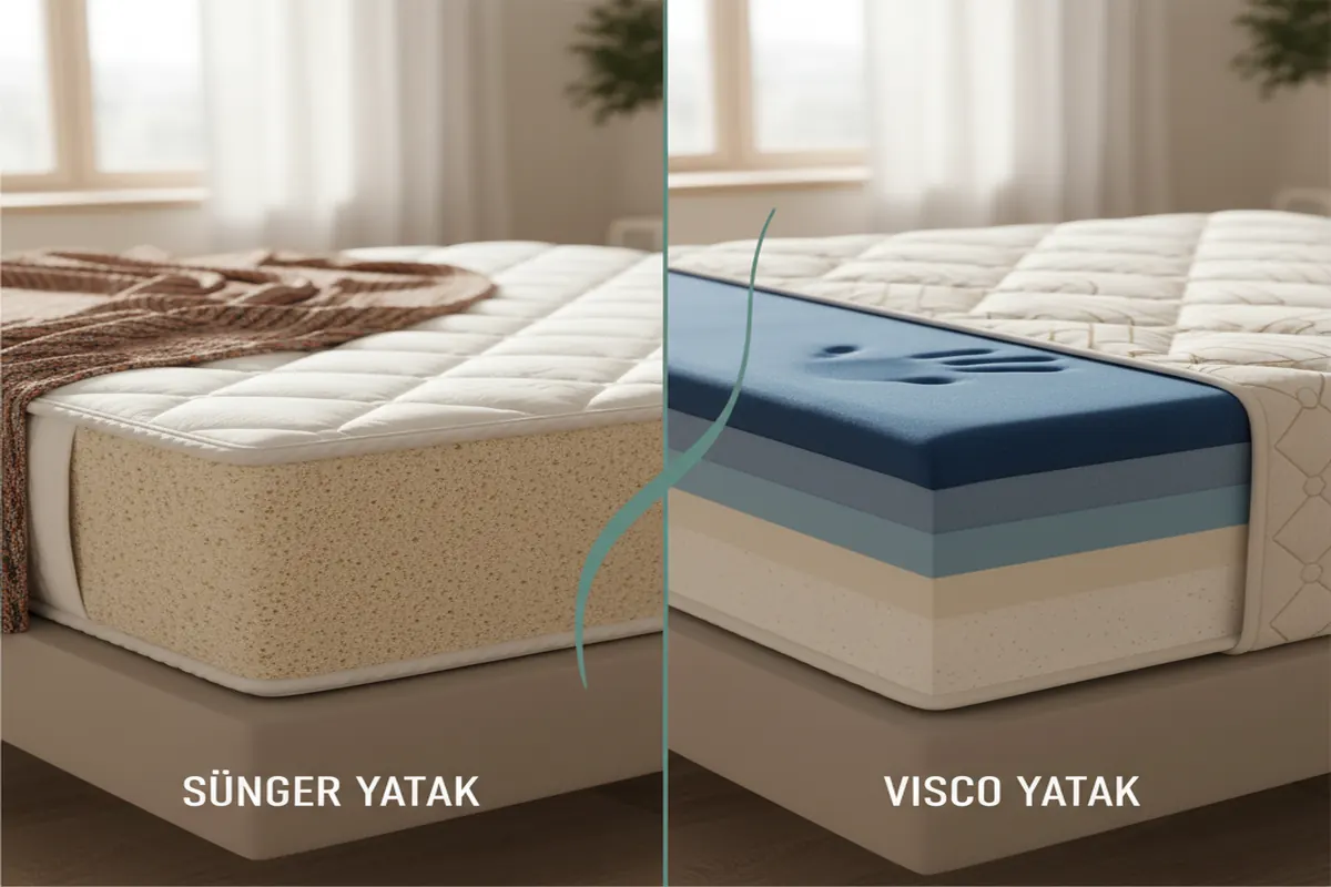 sünger yatak ile visco yatak farkı