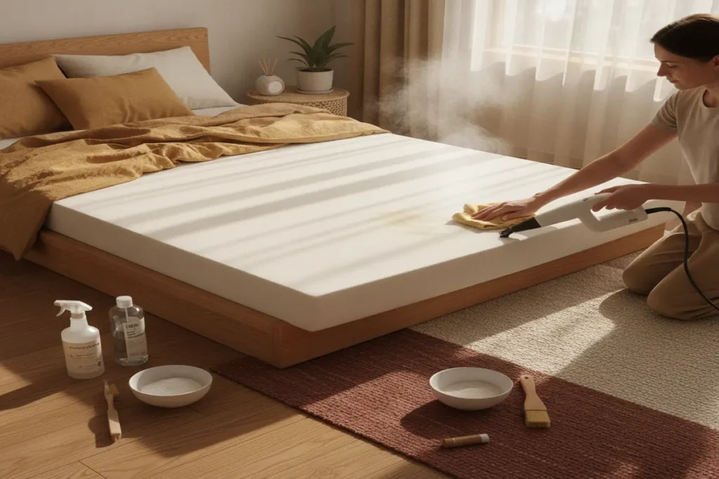 how to clean foam mattress properly