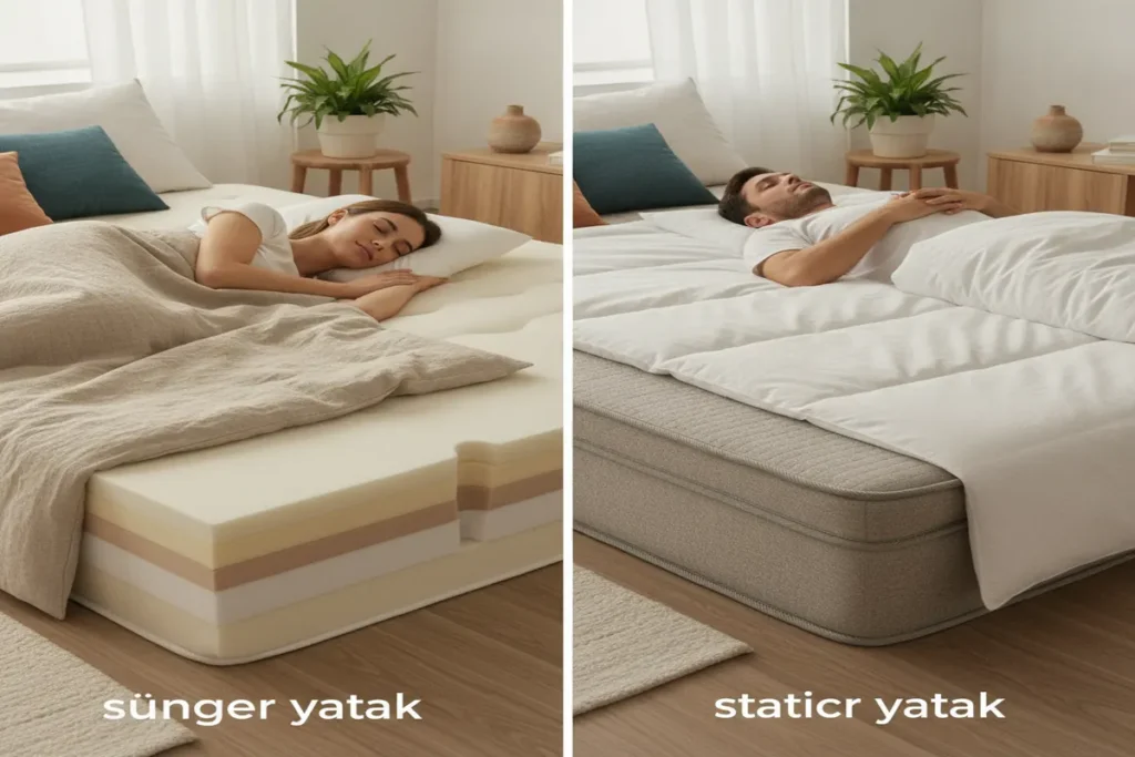 sünger yatak ile statik yatak farkı Karşılaştırma ve Tercih Rehberi