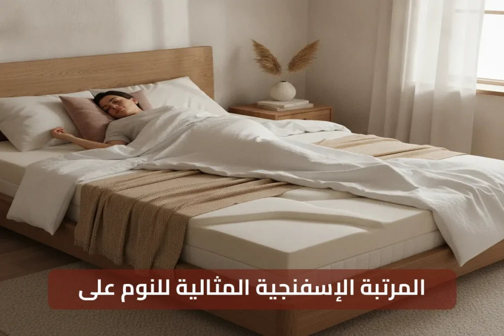 دليلك لفهم المرتبة الإسفنجية لـالنوم على الظهر بشكل كامل