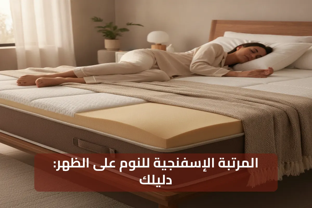 دليلك لفهم المرتبة الإسفنجية لـالنوم على الظهر بشكل كامل