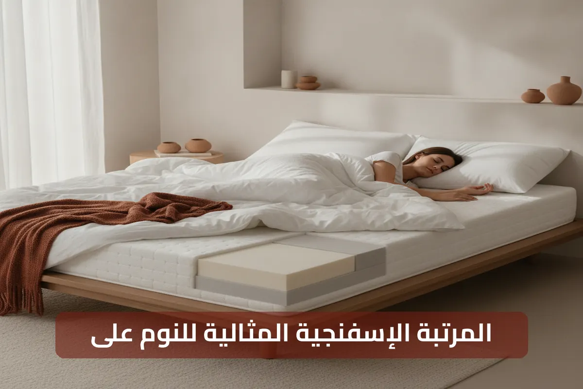 دليلك لفهم المرتبة الإسفنجية لـالنوم على الظهر بشكل كامل