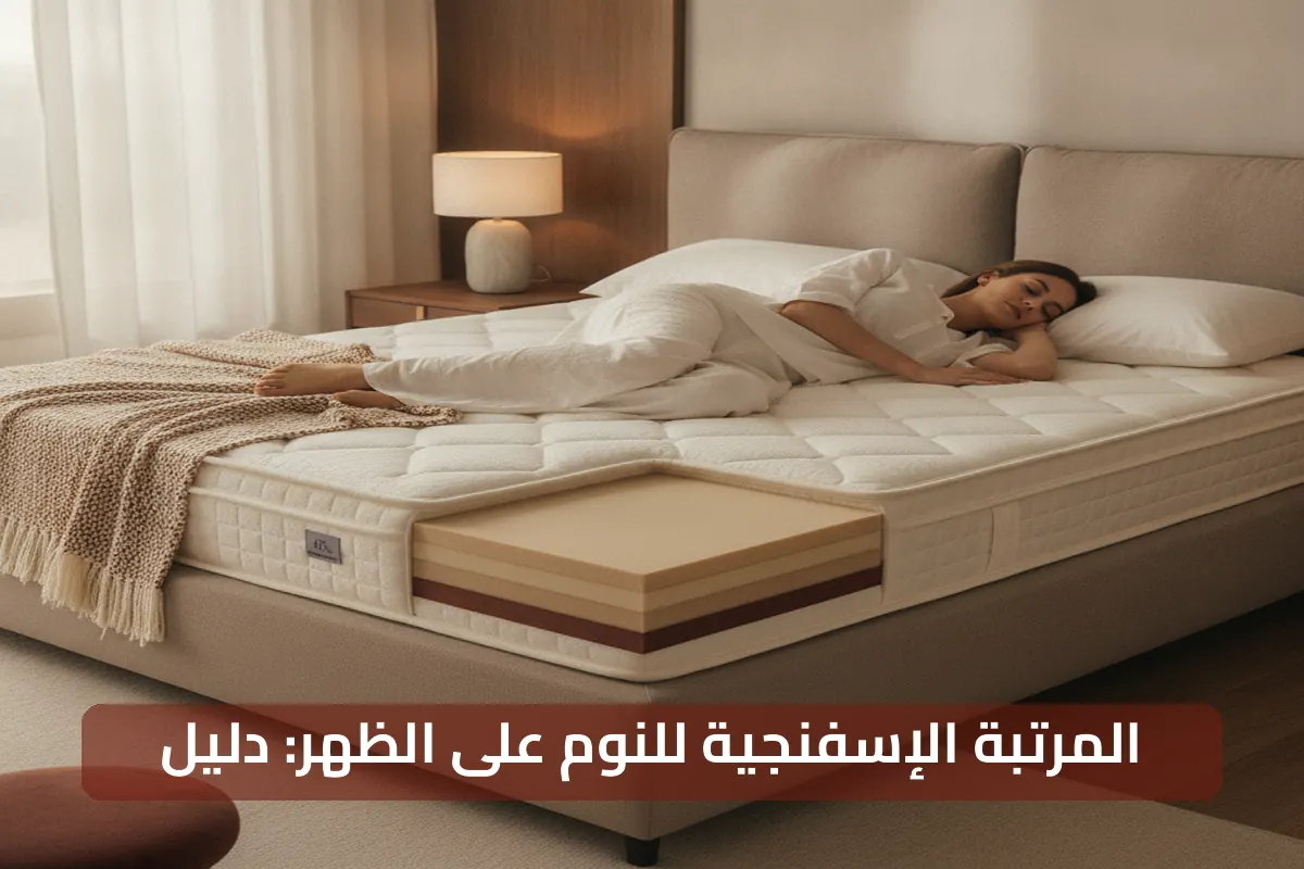 دليلك لفهم المرتبة الإسفنجية لـالنوم على الظهر بشكل كامل