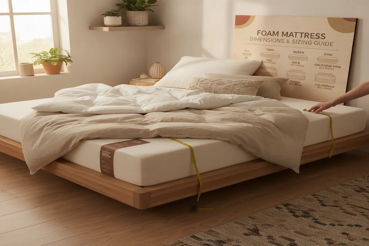 foam mattress dimensions and sizing guide