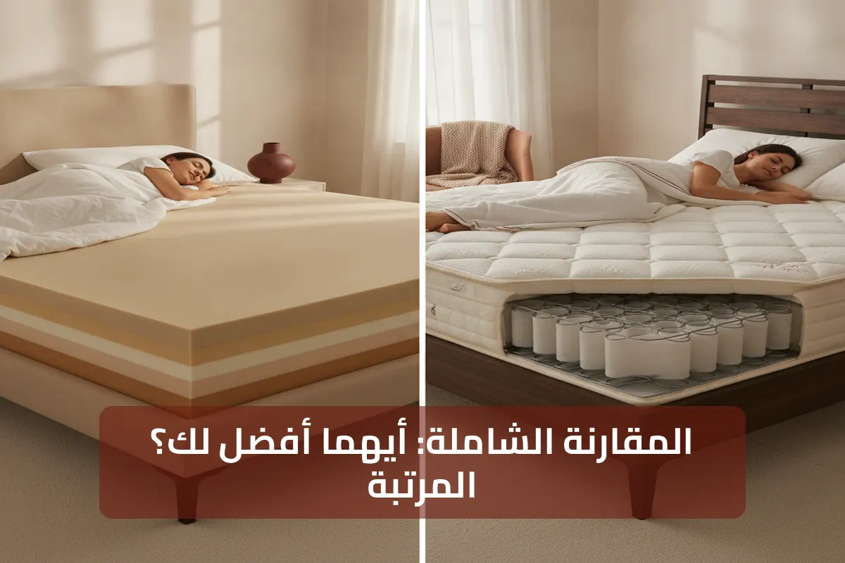 المقارنة النهائية بين المرتبة الإسفنجية ومرتبة سوست